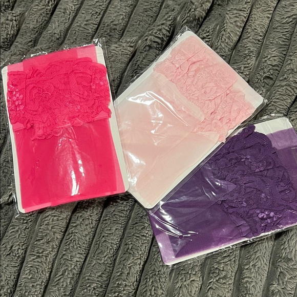 Accessories - Elegant Lace Women's Hosiery Set - Pink, Purple
